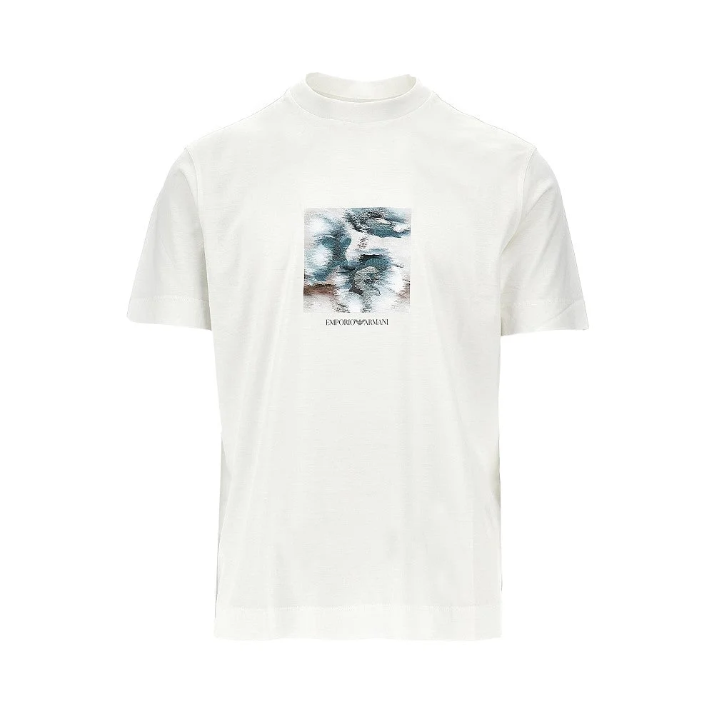 PRINTED AND EMBROIDERED LYOCELL-BLEND T-SHIRT - 1