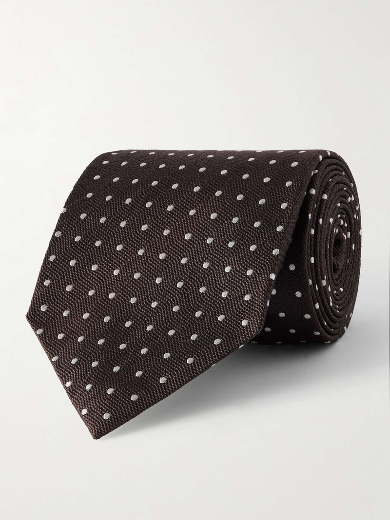 8cm Polka-Dot Silk Tie - 1