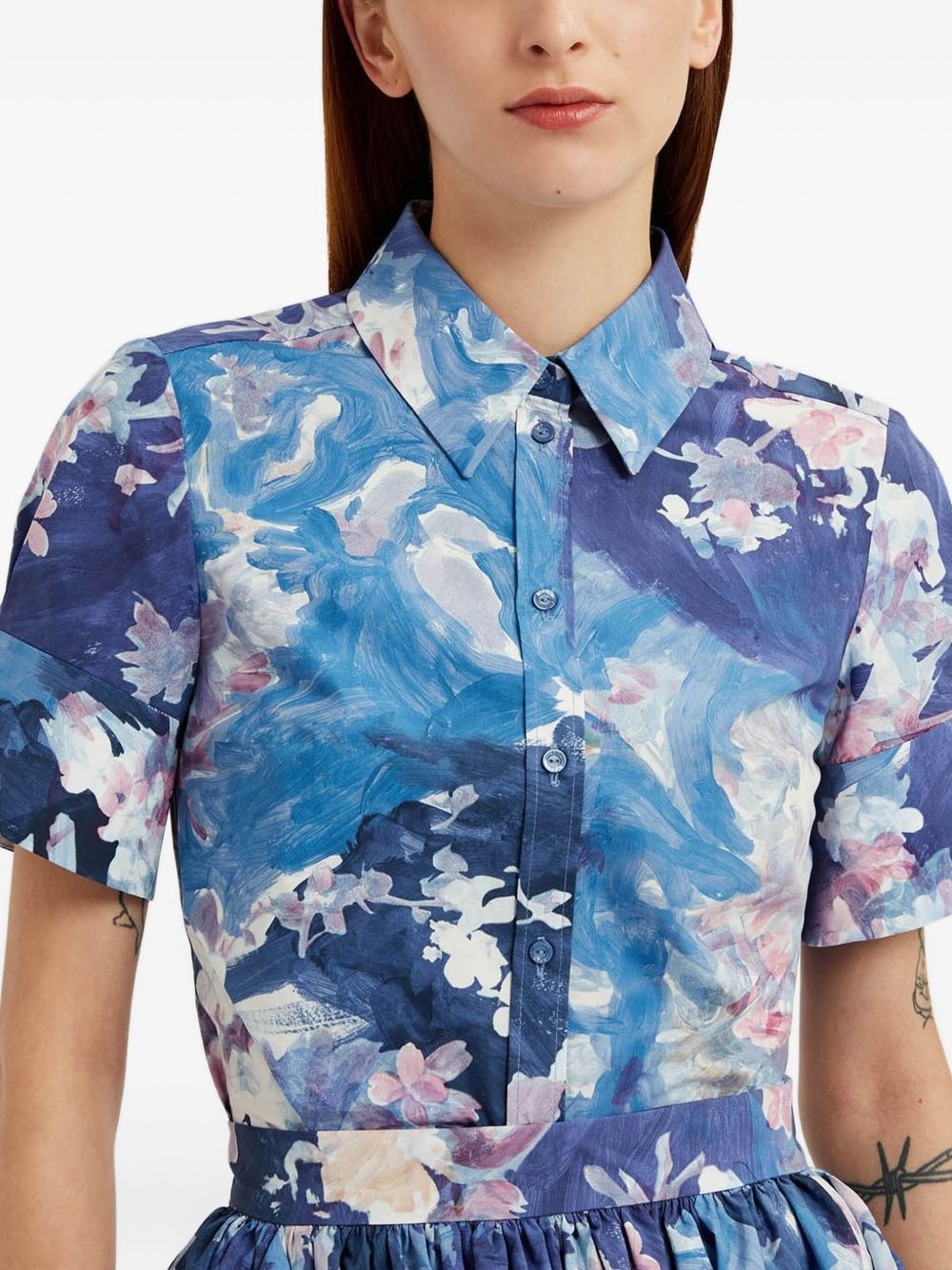 floral-print short-sleeve shirt - 5
