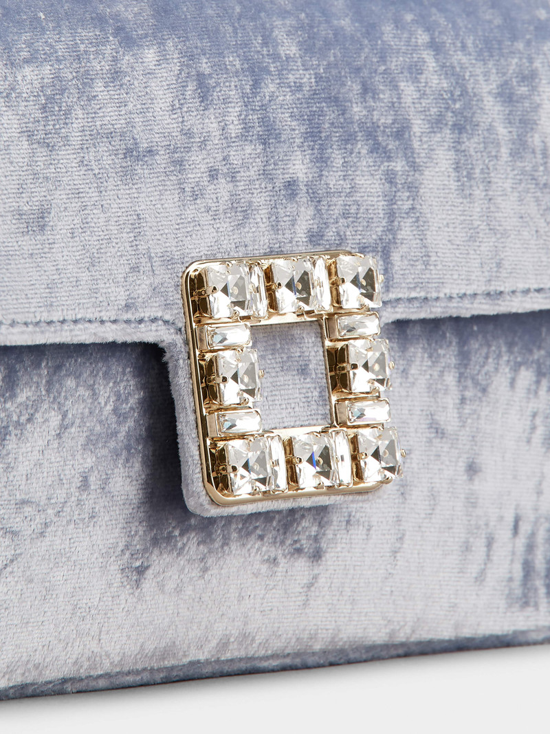 Jeu de Fille Strass Buckle Clutch Bag in Velvet 7