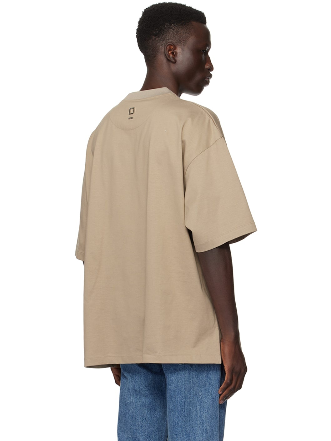 Beige Embroidered T-Shirt - 3
