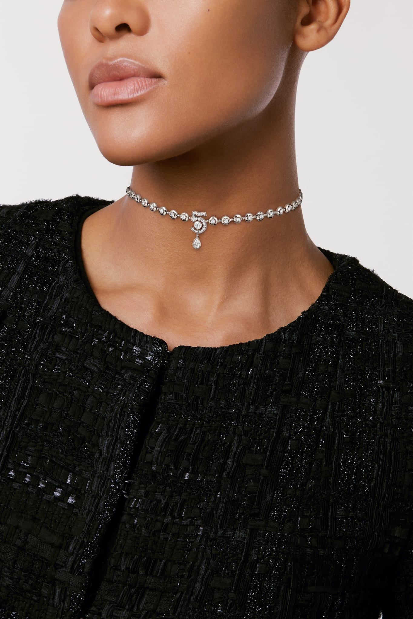 Eternal N°5 diamond line necklace - 5
