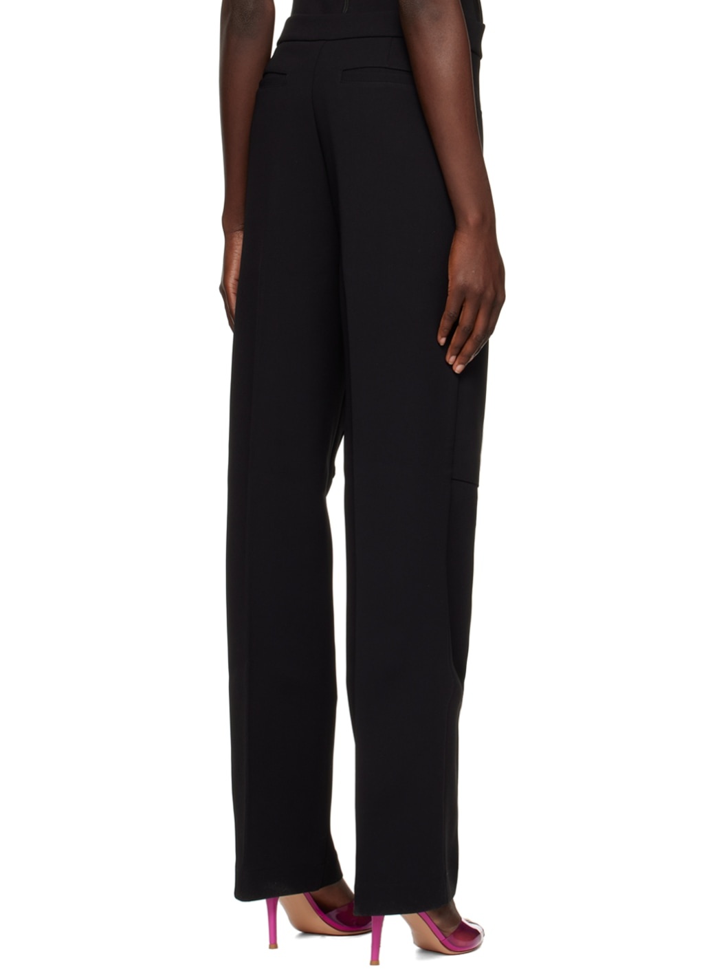 Black Slouchy Suit Trousers - 3