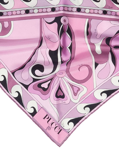 PUCCI Orchidee-print silk scarf outlook