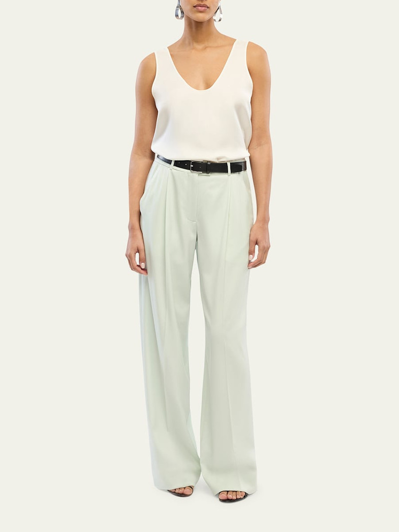 Another Tomorrow Pleated Wide-Leg Wool Pants outlook
