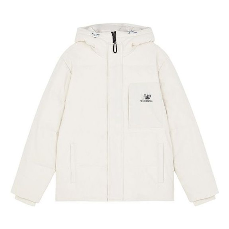 새로운 균형 로고 까마귀 재킷 'White' AMJ13331-BE - 1