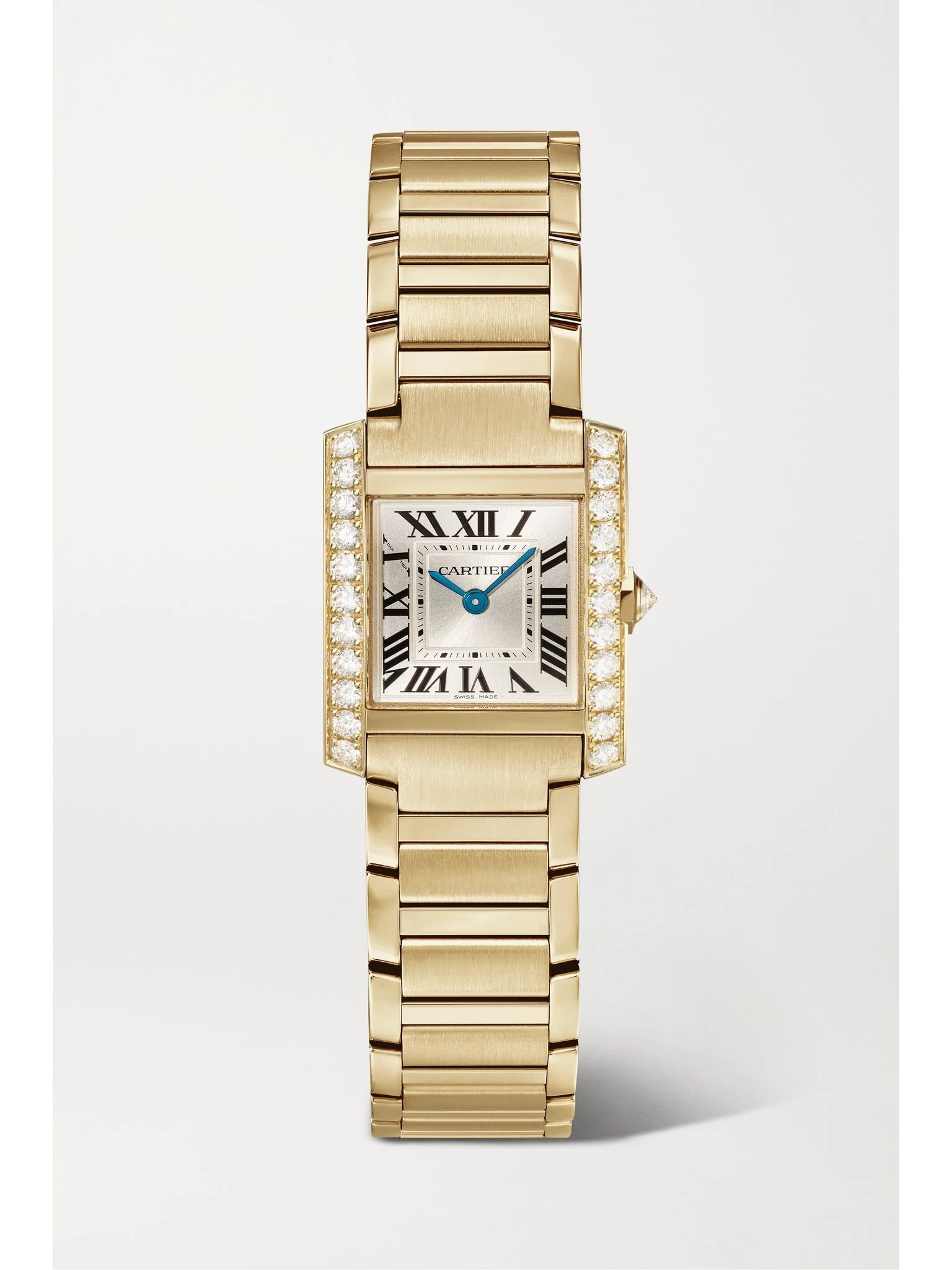 Tank Française small 18-karat gold diamond watch Gold - 1