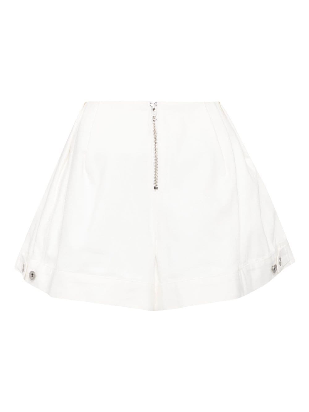 wide-leg twill skort - 2