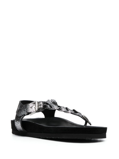 Isabel Marant metallic-strap leather sandals outlook