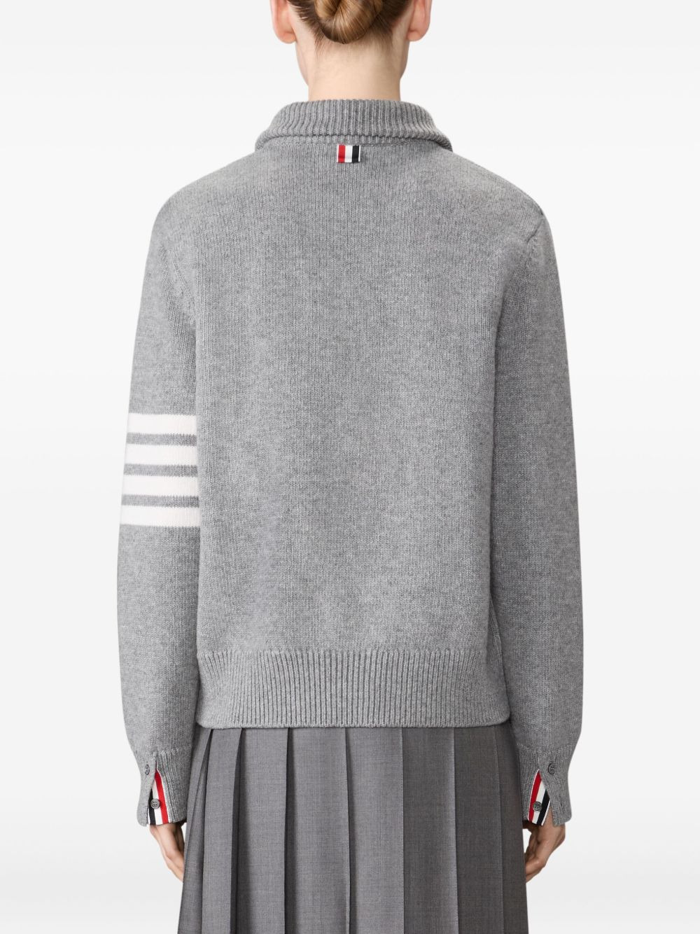 four-bar stripe high-neck sweater - 4