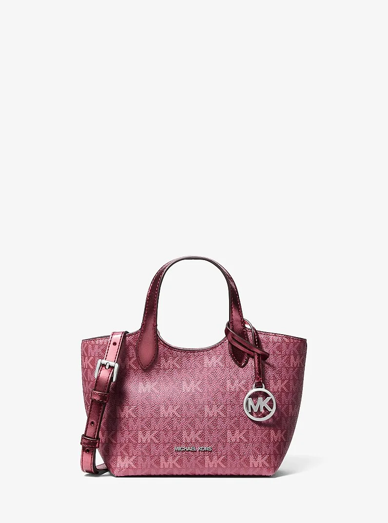 Maya Extra-Small Metallic Signature Logo Crossbody Bag - 1