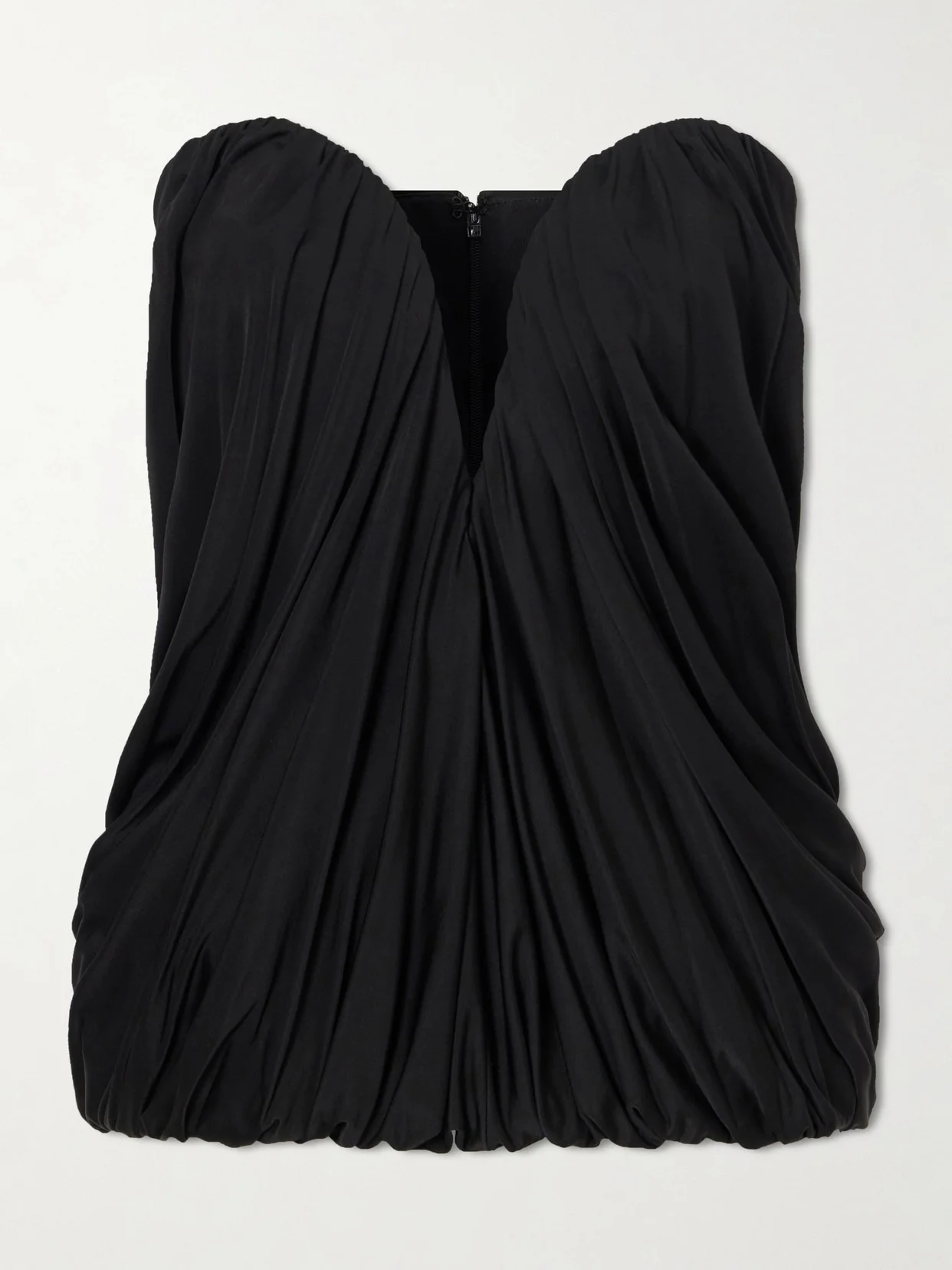 Olivienne Draped Satin Bustier Top - 1