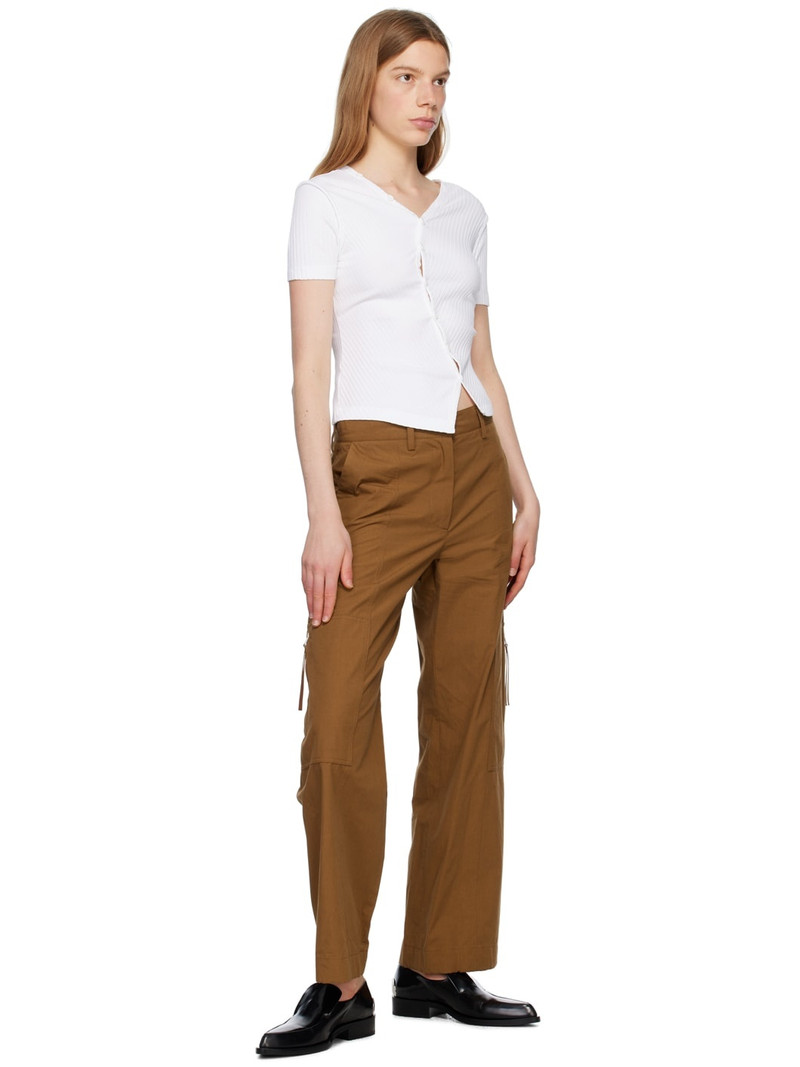Jil Sander Brown Zip Pocket Trousers outlook