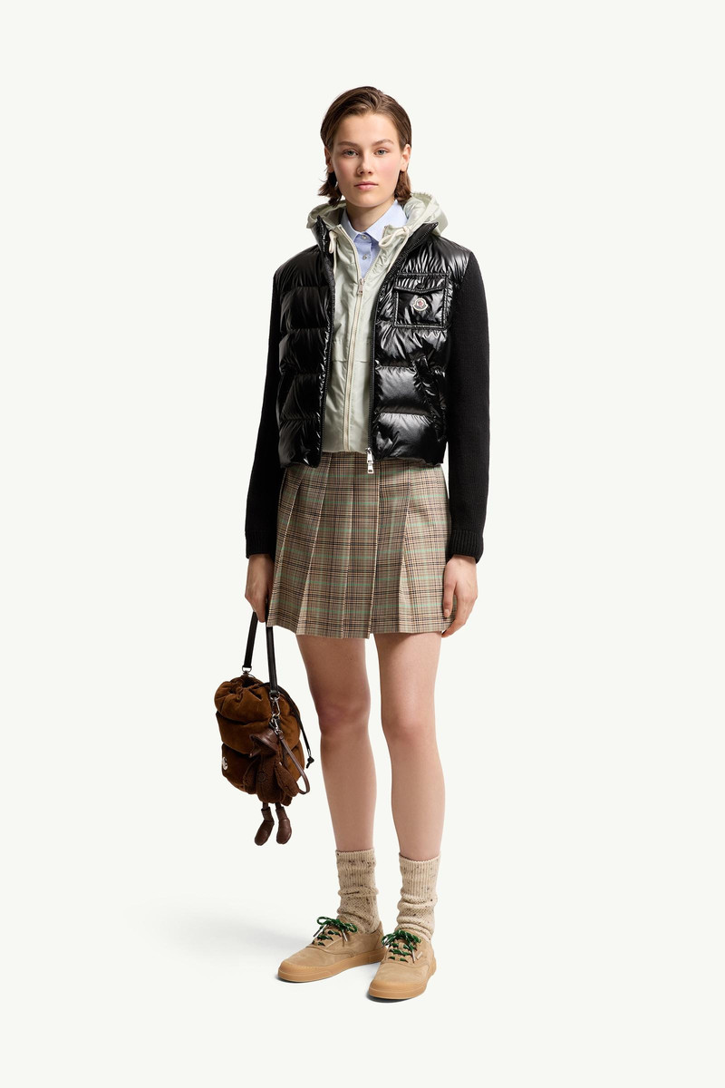 Moncler Padded Zip-Up Wool Cardigan outlook