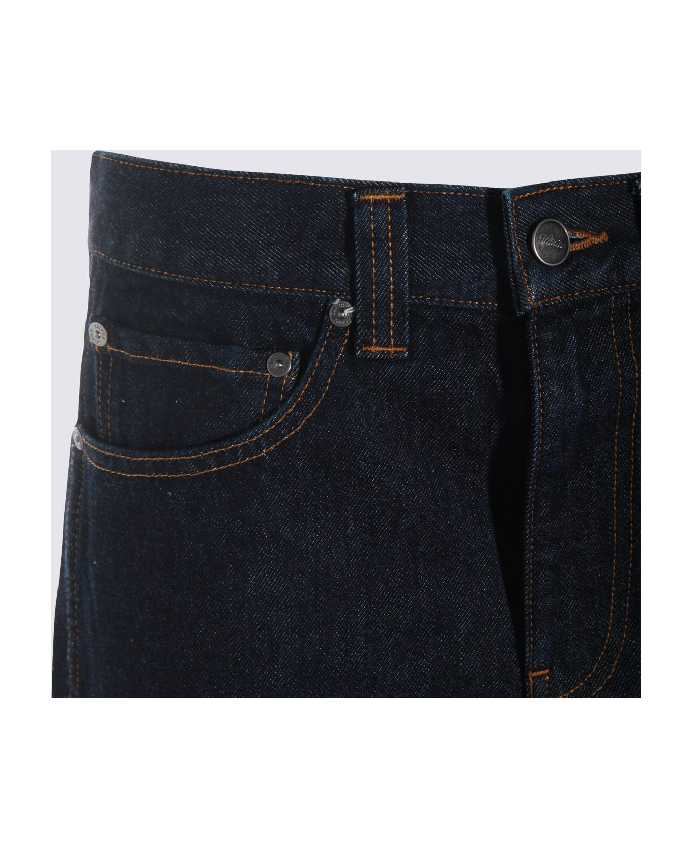 Dark Blue Cotton Jeans - 3
