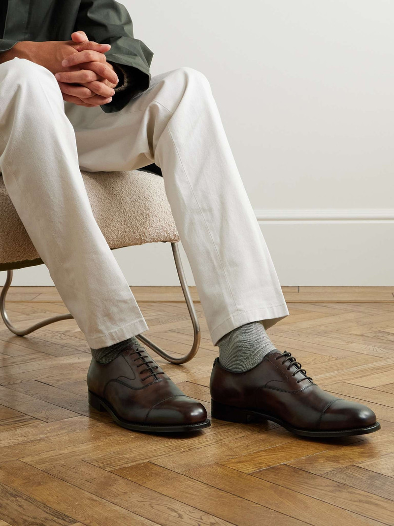 Grenson Cambridge Handpainted Leather Oxford Shoes outlook