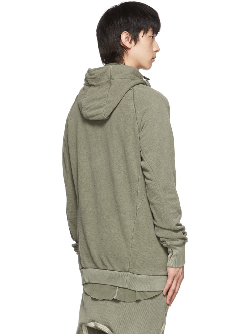 SSENSE Exclusive Khaki Cotton Hoodie - 3