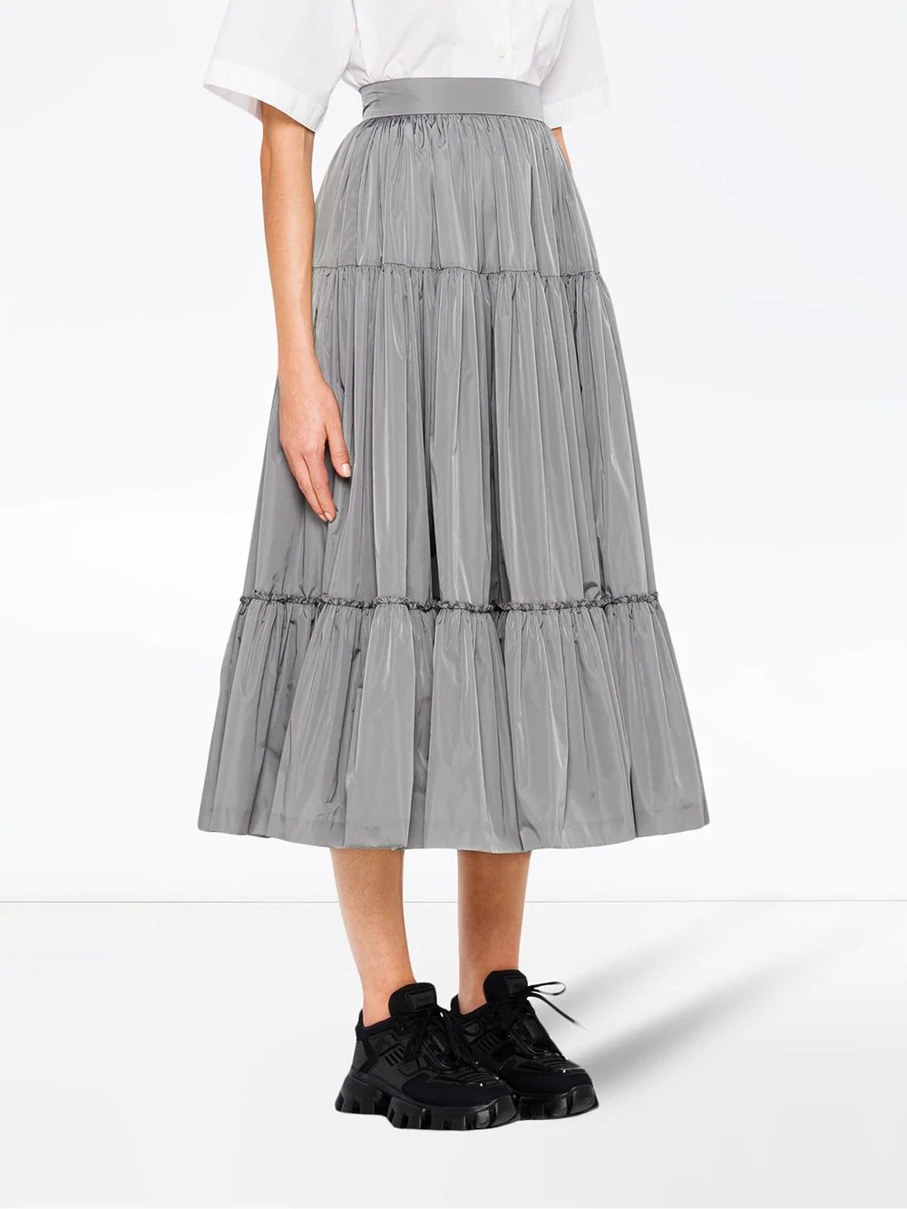 full tiered midi skirt - 3