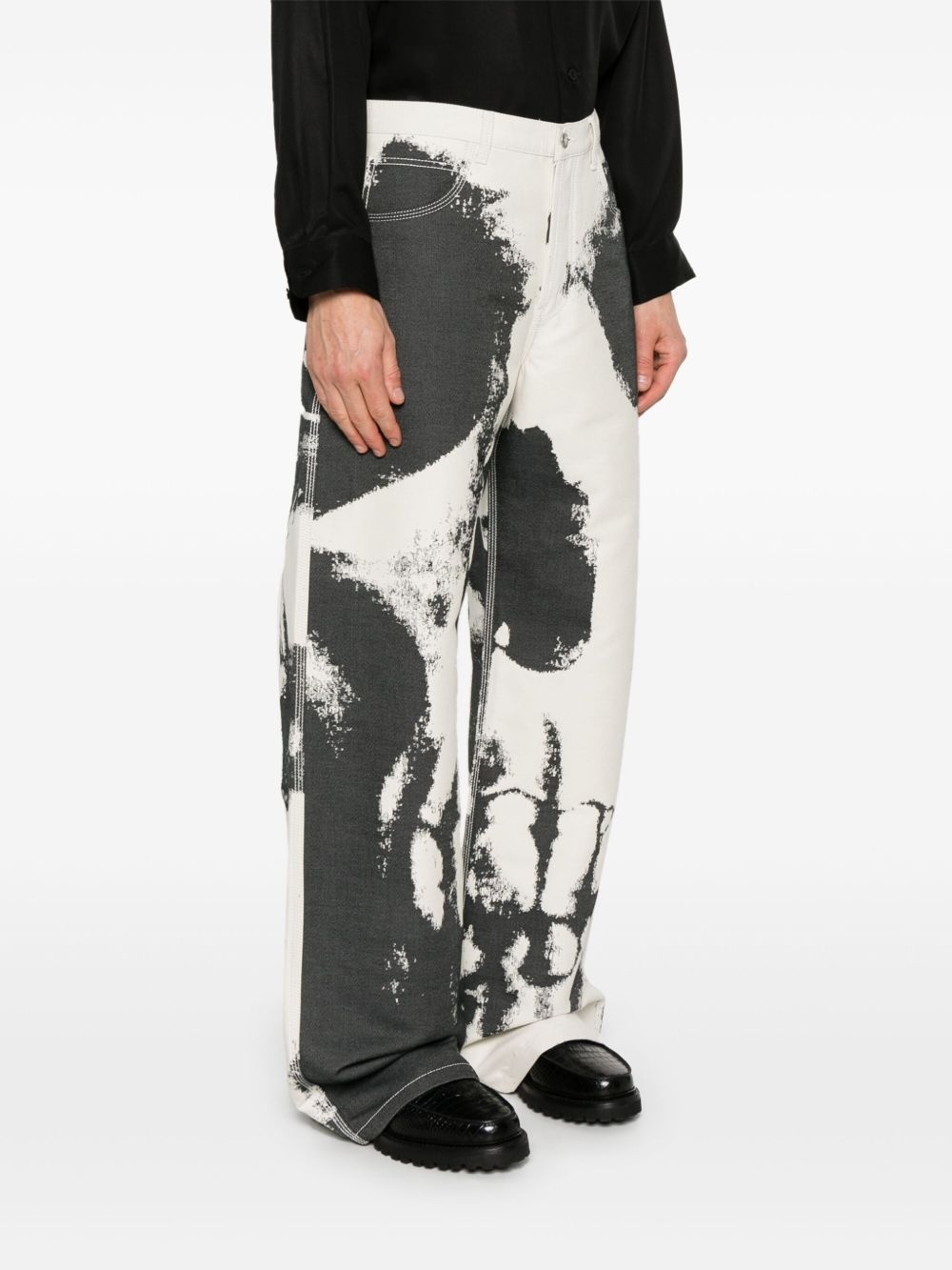 skull-print trousers - 3