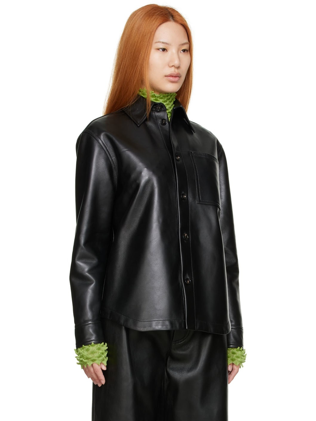 Black Leather Shirt - 2