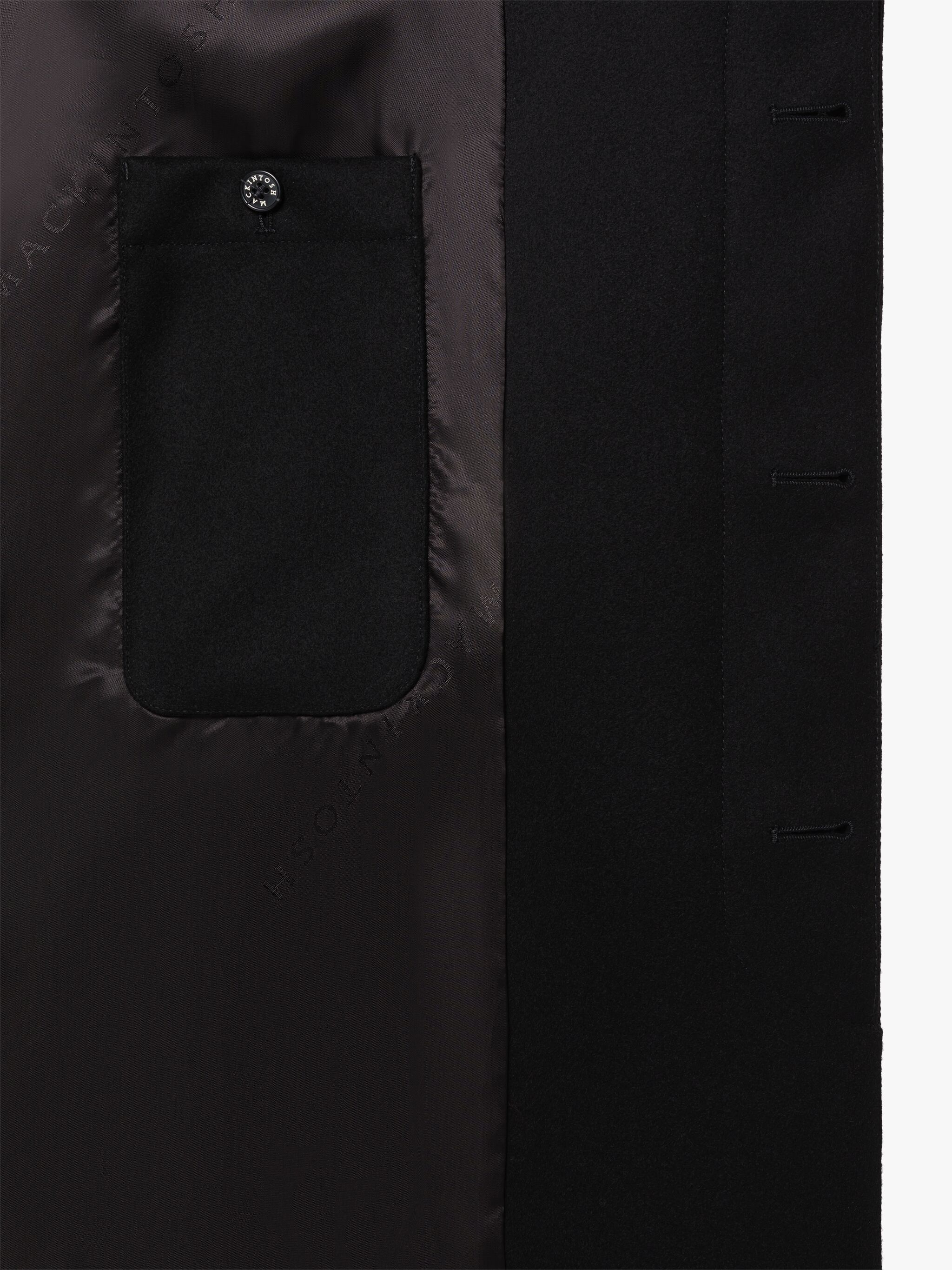 SOHO BLACK WOOL OVERCOAT - 6