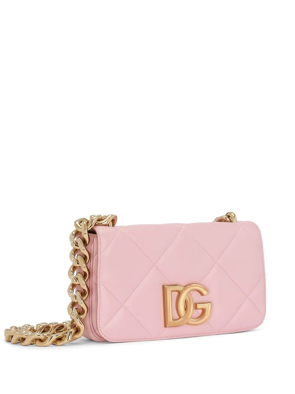 logo-plaque quilted crossbody bag - 3