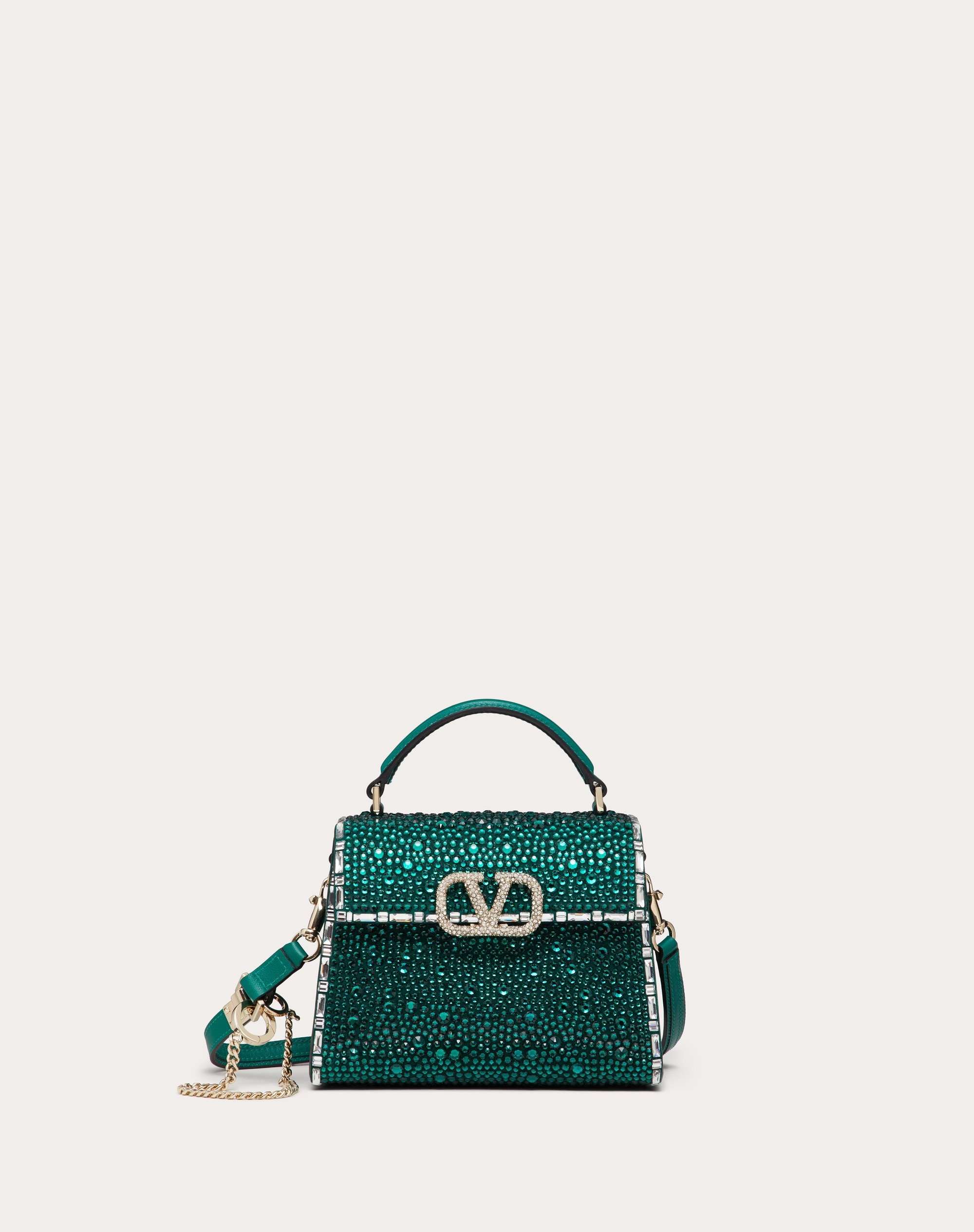 MINI VSLING HANDBAG WITH JEWEL EMBROIDERY - 1