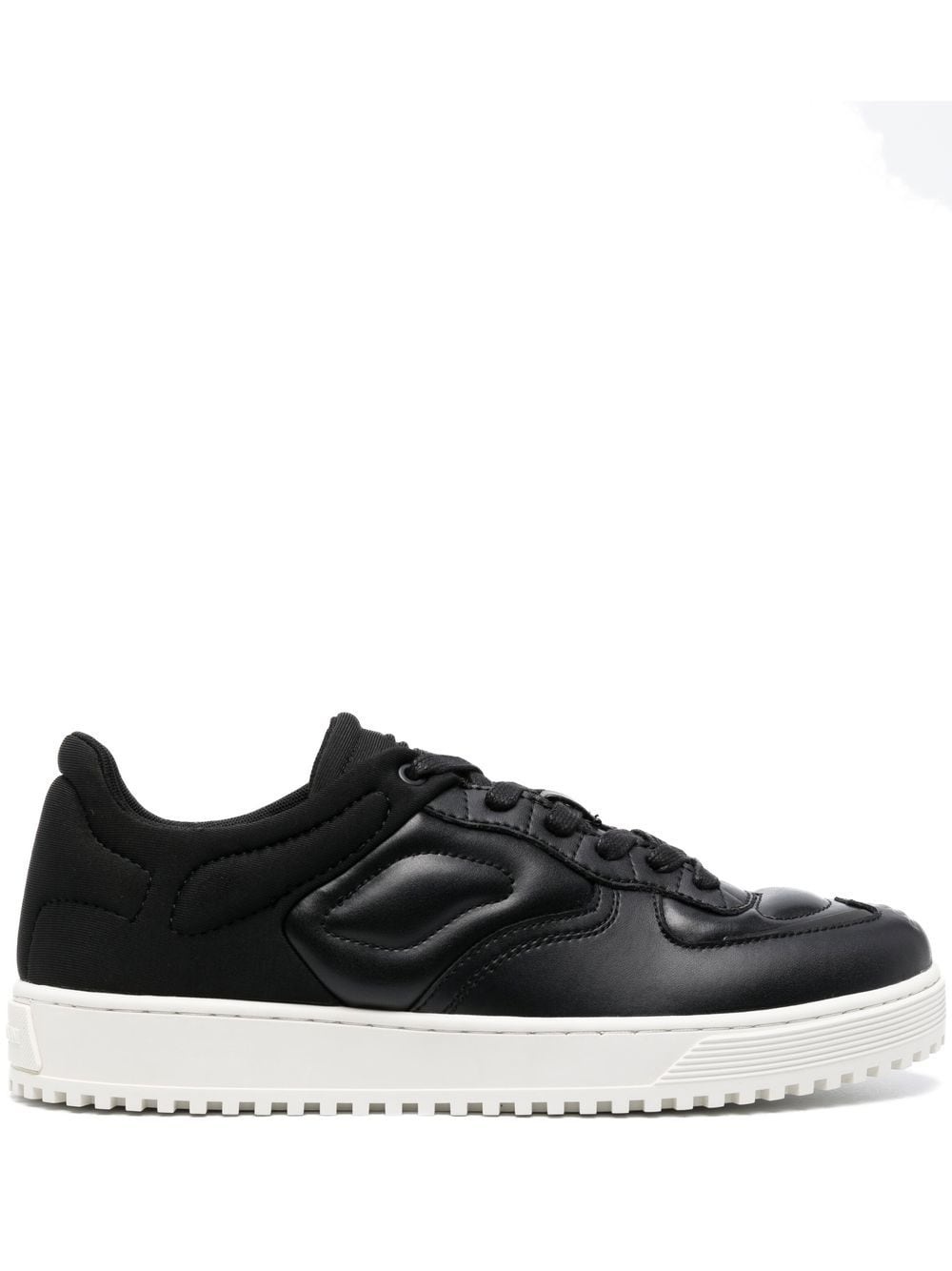 quilted hybrid lace-up sneakers - 1