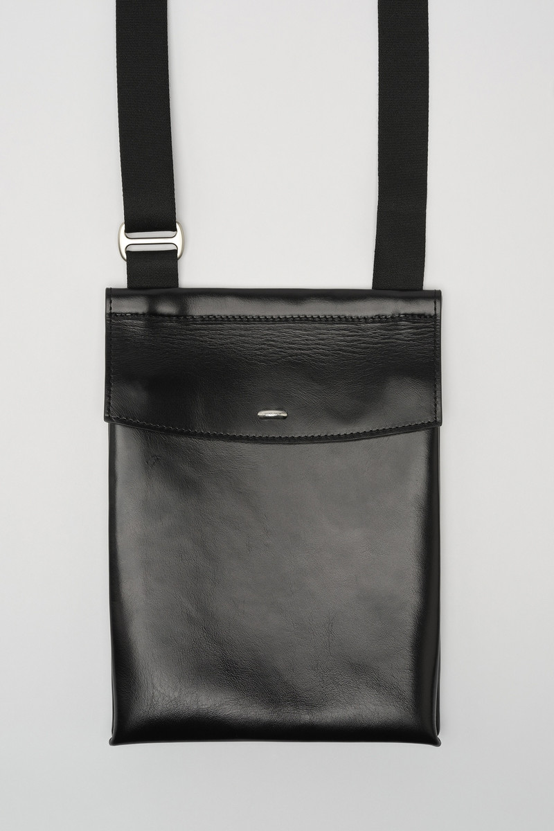 Our Legacy Pocket Bag Aamon Black Leather outlook