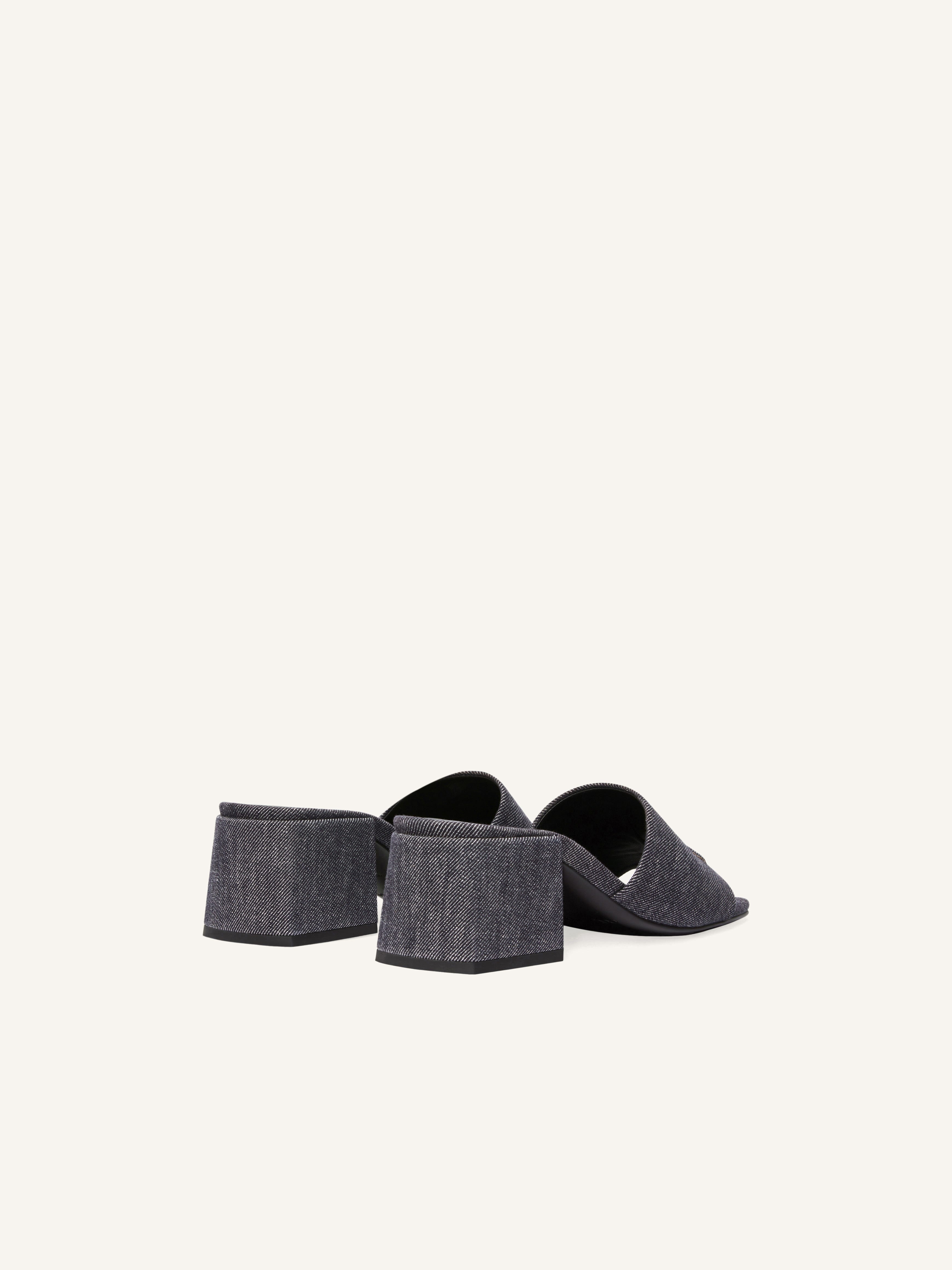 SHADOW DENIM HEELED MULES - 3