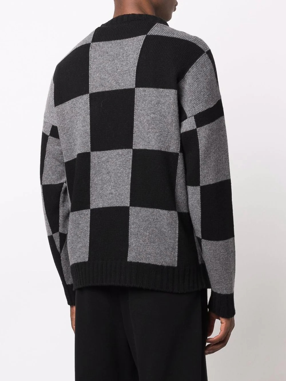 checkerboard logo intarsia-knit jumper - 4