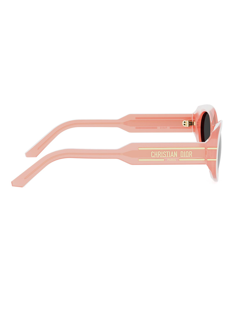Women's DiorSignature B8U 53MM Butterfly Sunglasses - Shiny Pink And Smoke 7