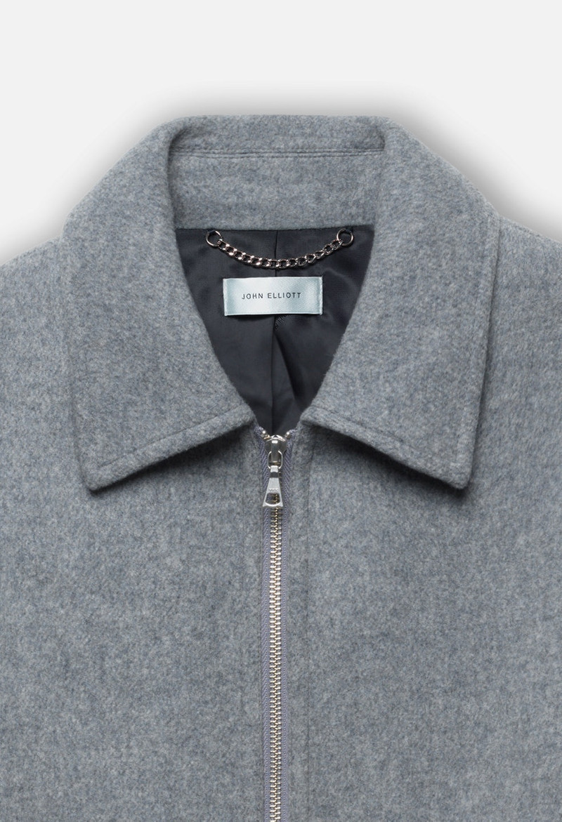 John Elliott BRUSHED WOOL LEXINGTON FULL ZIP outlook