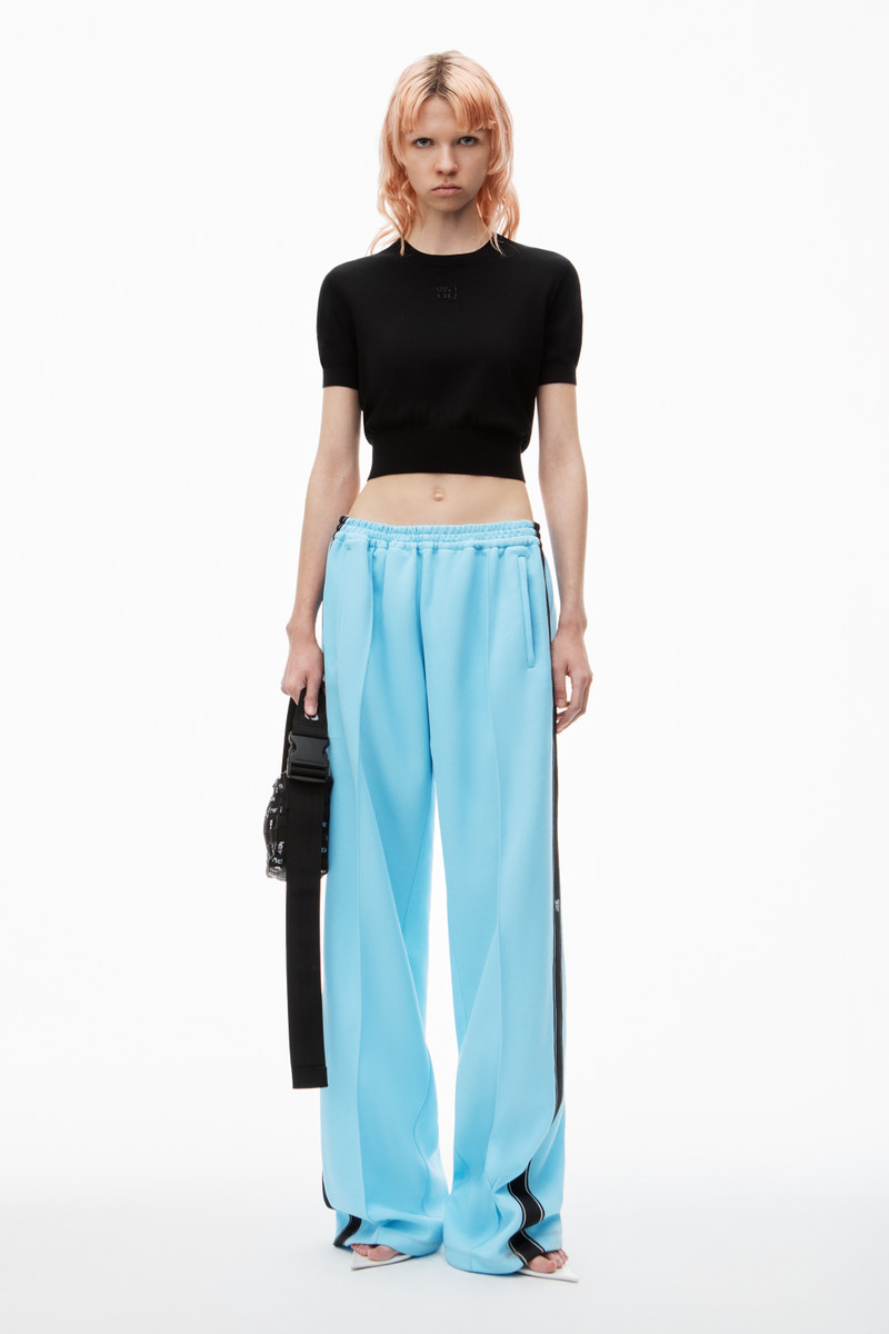 Alexander Wang Logo-Embossed Tee in Superfine Merino Wool outlook