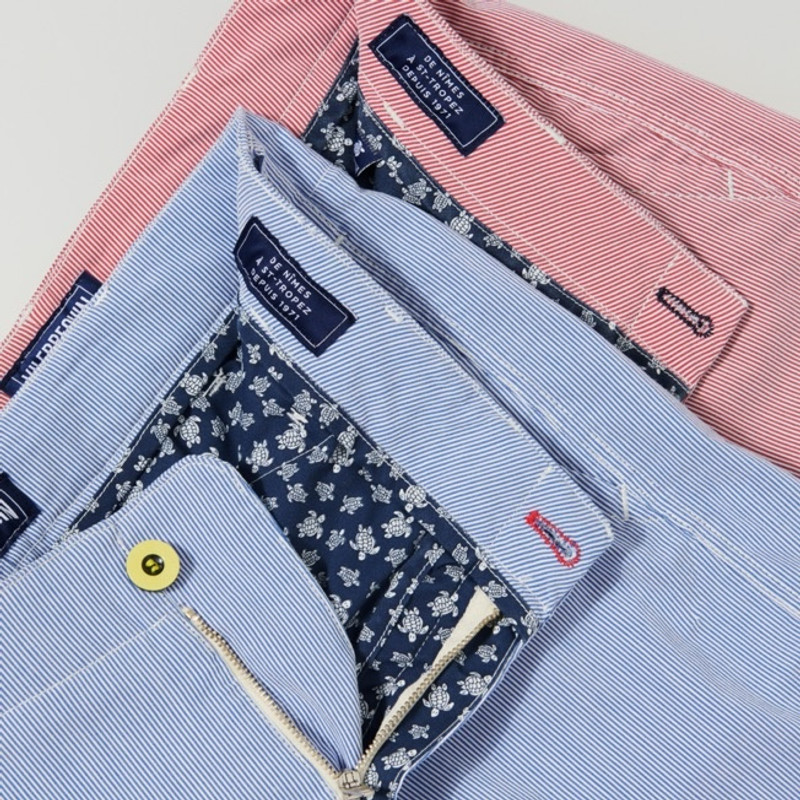 Men Chino Micro Stripes Bermuda Shorts 8