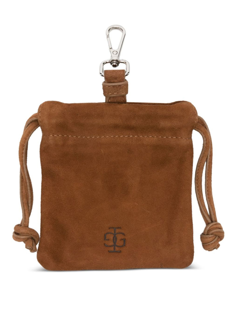 drawstring suede pouch 1