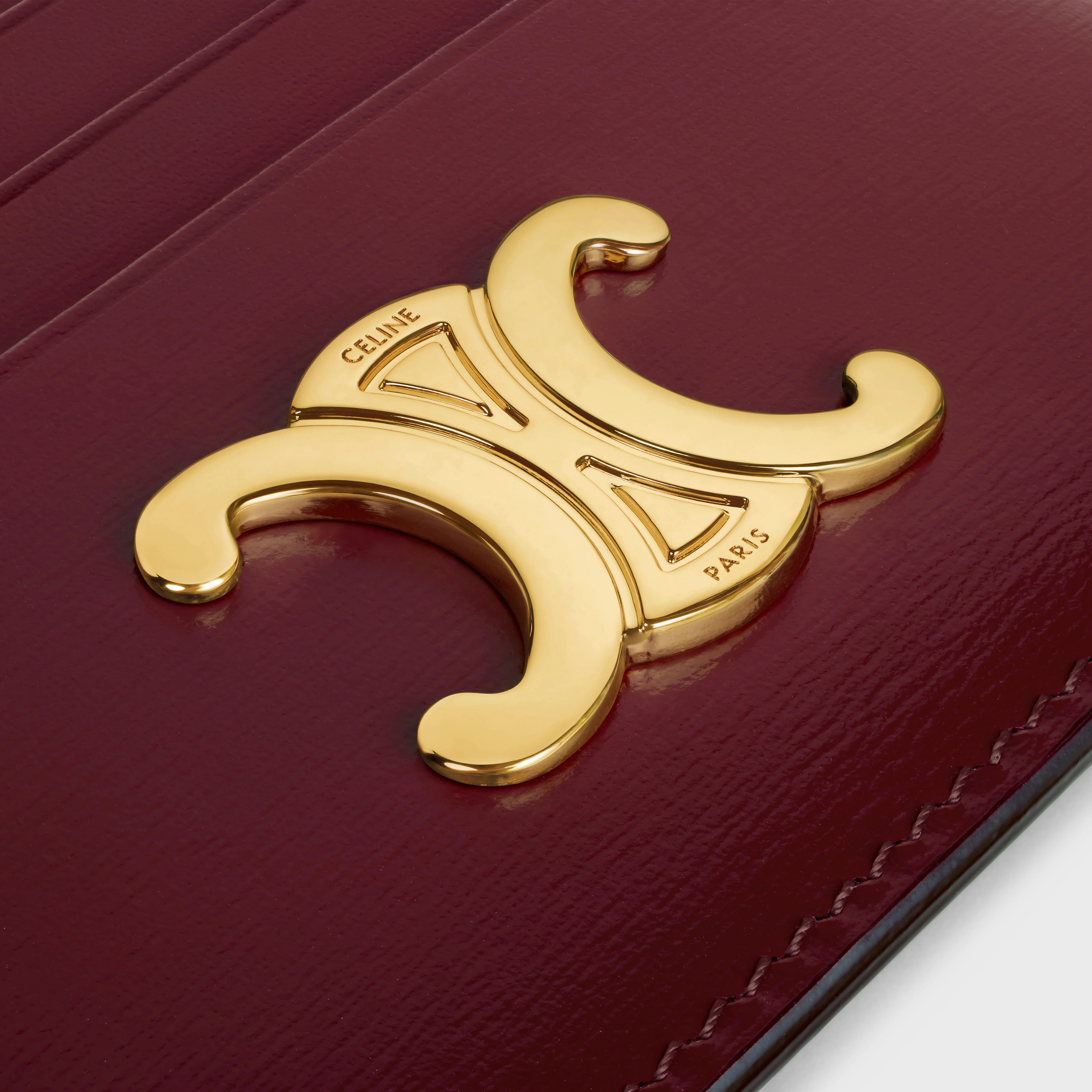 TRIOMPHE CARD HOLDER in Shiny calfskin - 4