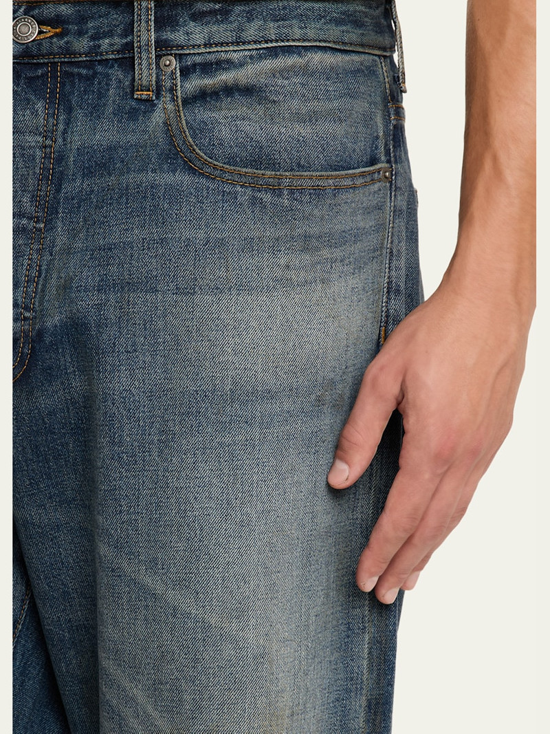 COÛT DE LA LIBERTÉ Men's Japanese Denim Baggy-Fit Jeans outlook