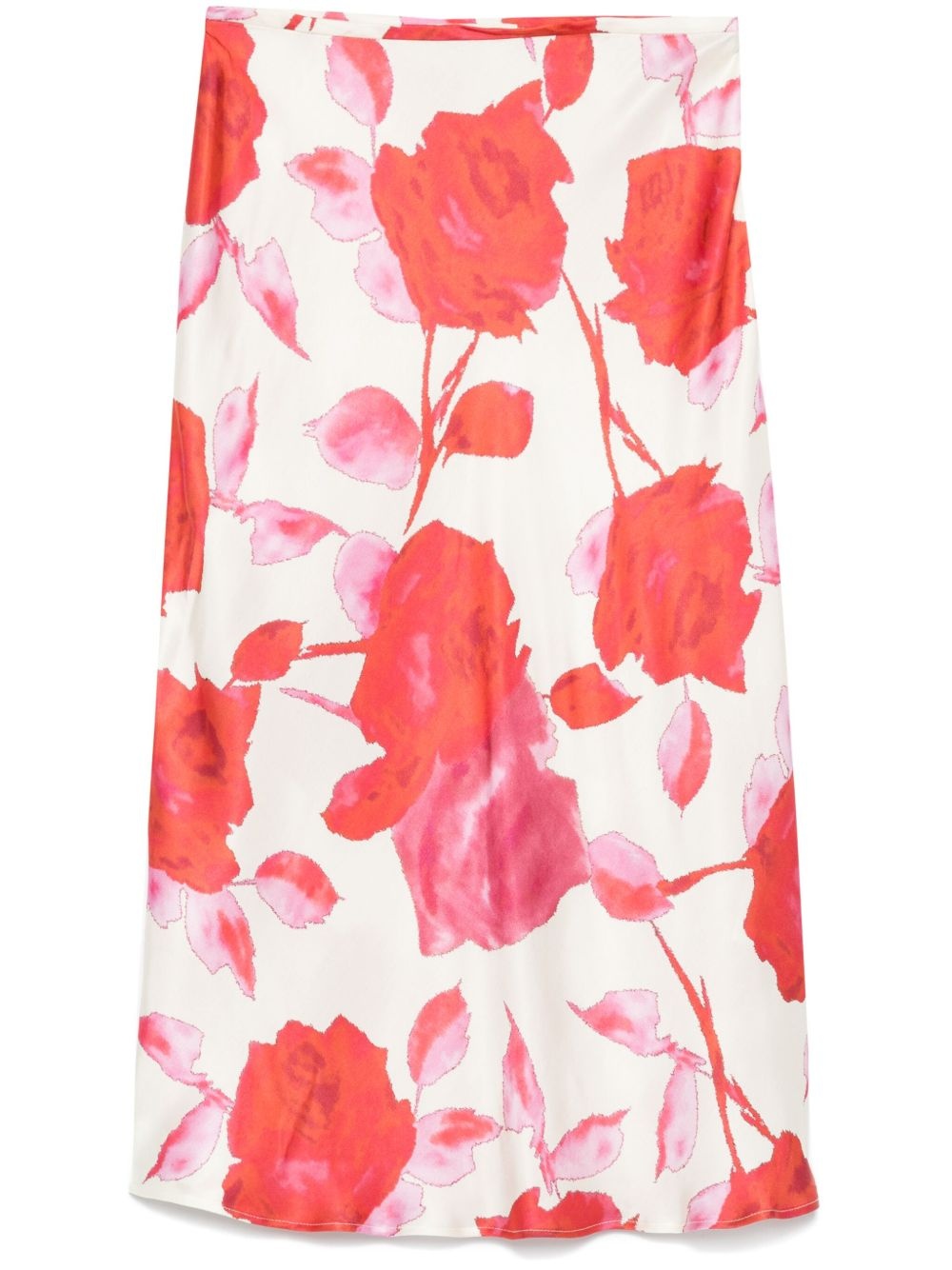 floral-print midi skirt - 1