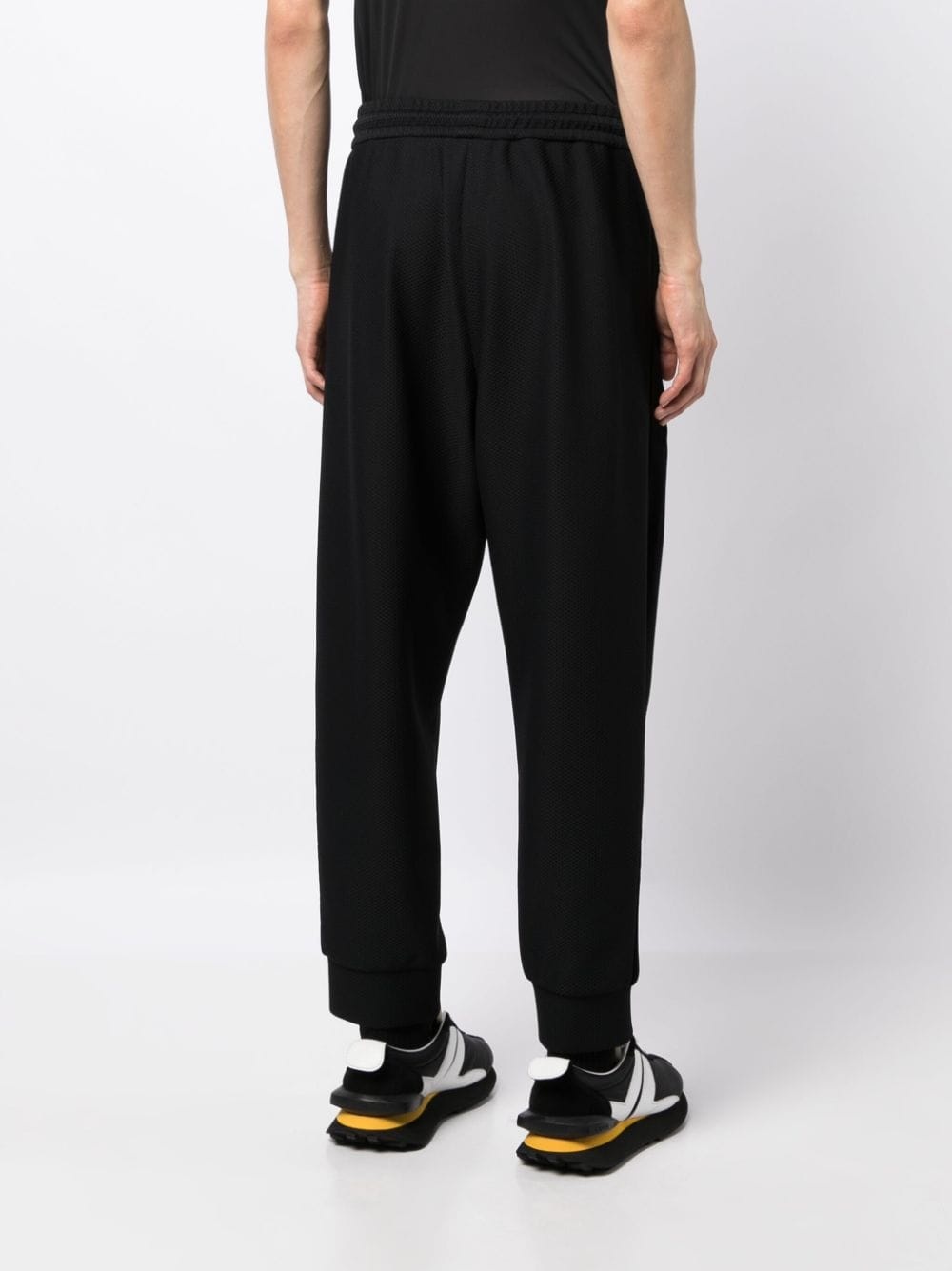 logo-embroidered tapered track pants - 4