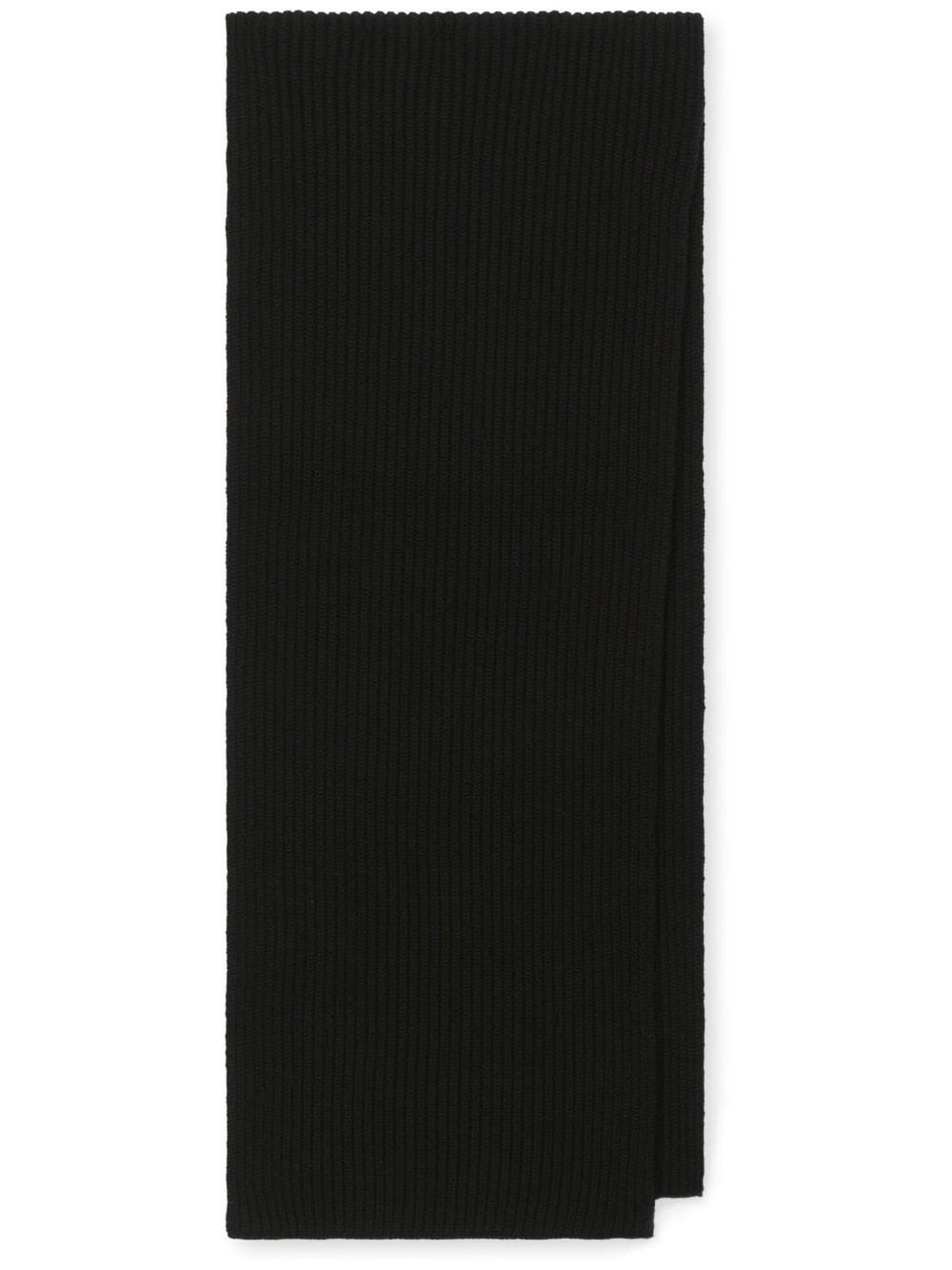 logo-embroidered cashmere scarf - 2