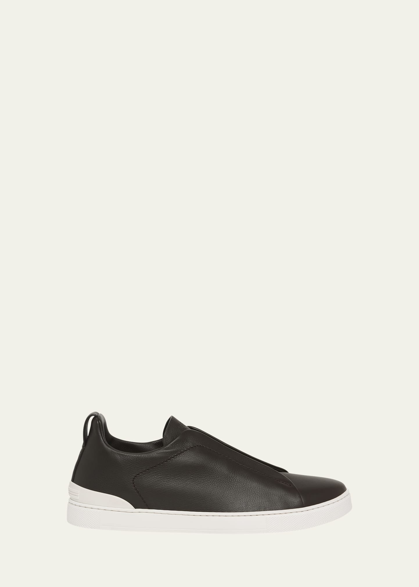 Men's Triple Stitch SECONDSKIN Leather Slip-On Sneakers - 1