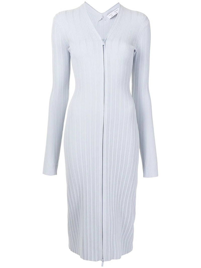 ribbed knitted cardigan dress 1