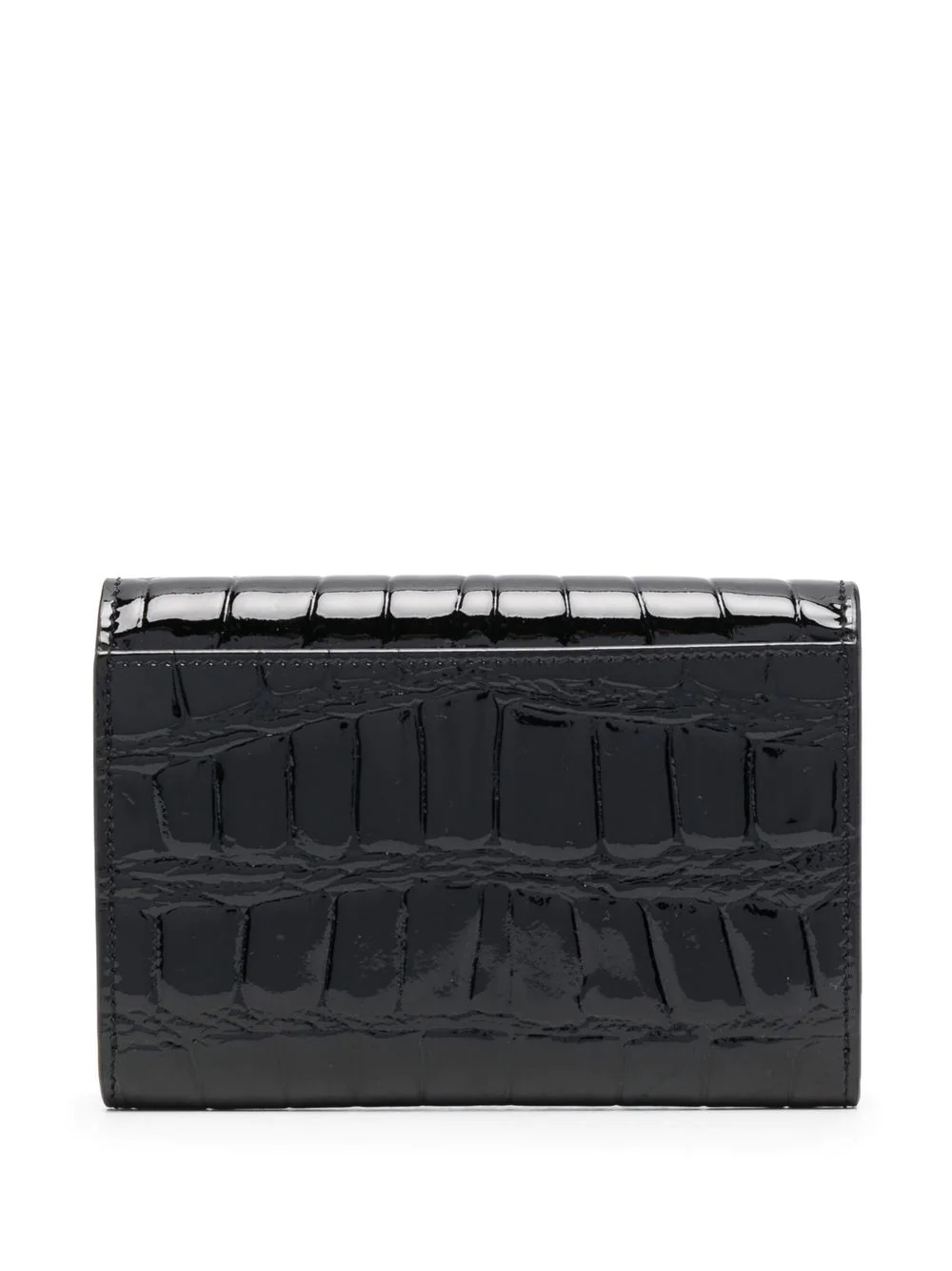 Uptown logo croc-embossed wallet - 2