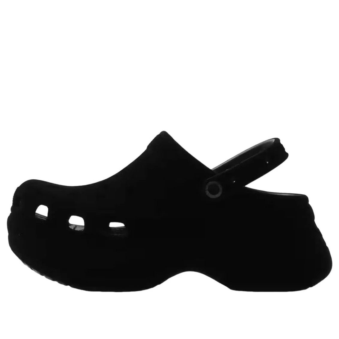 (WMNS) Crocs Bae Velvet Clog 'Black' 211919-001 - 1