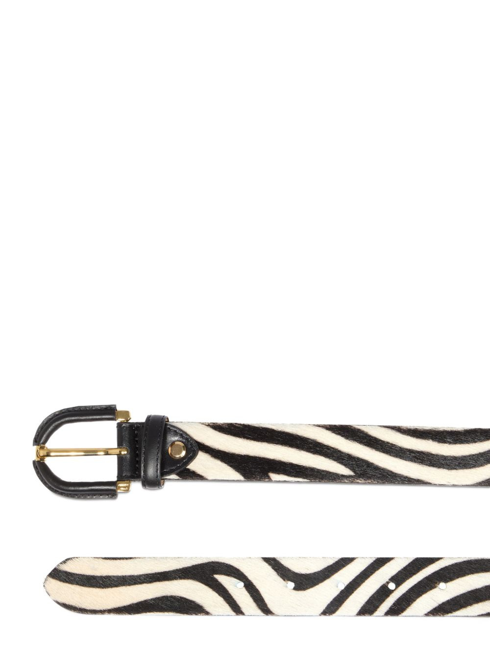Ardillon zebra-print leather belt - 2