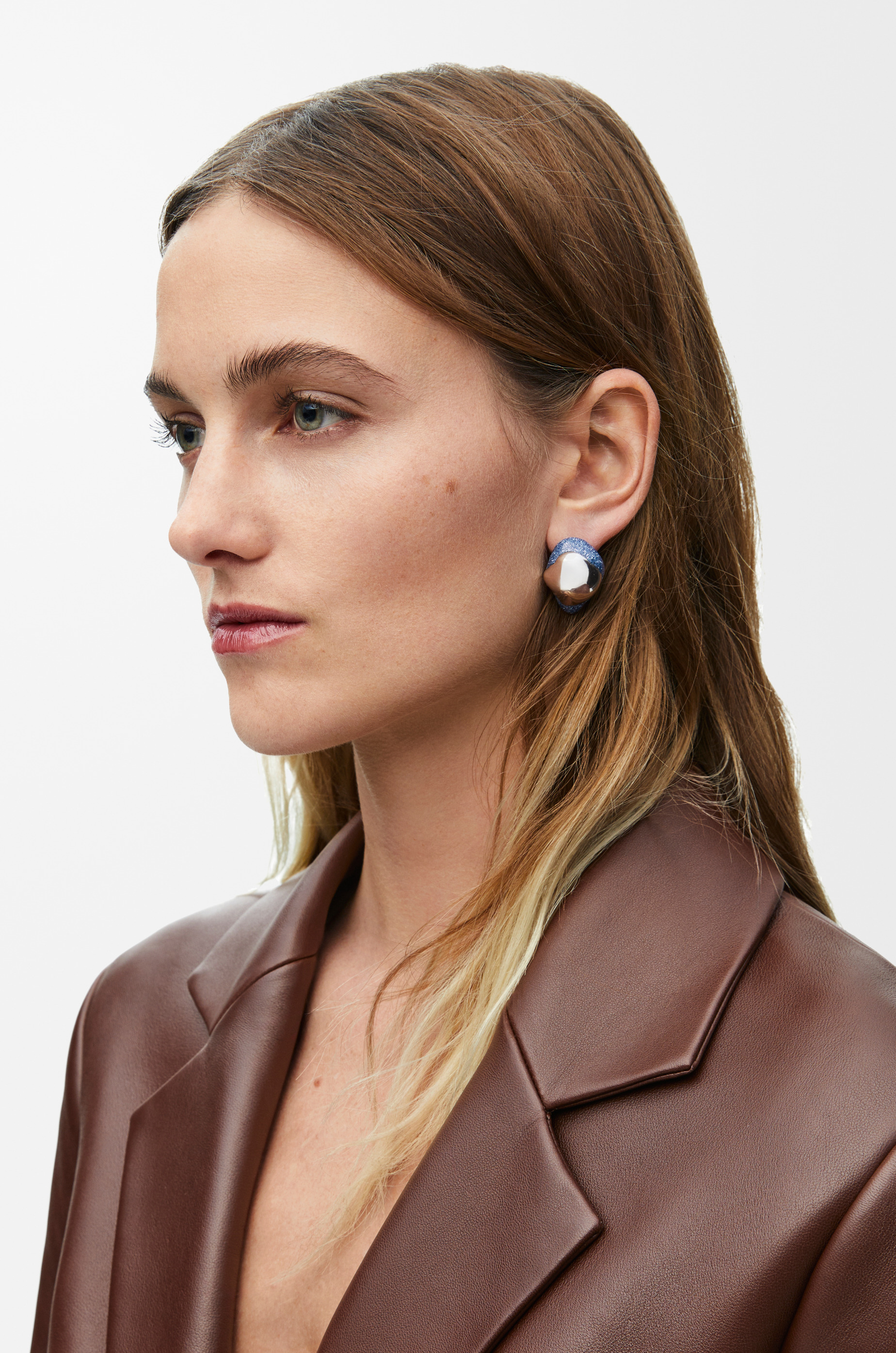 Foam Drip earrings in sterling silver and enamel - 2