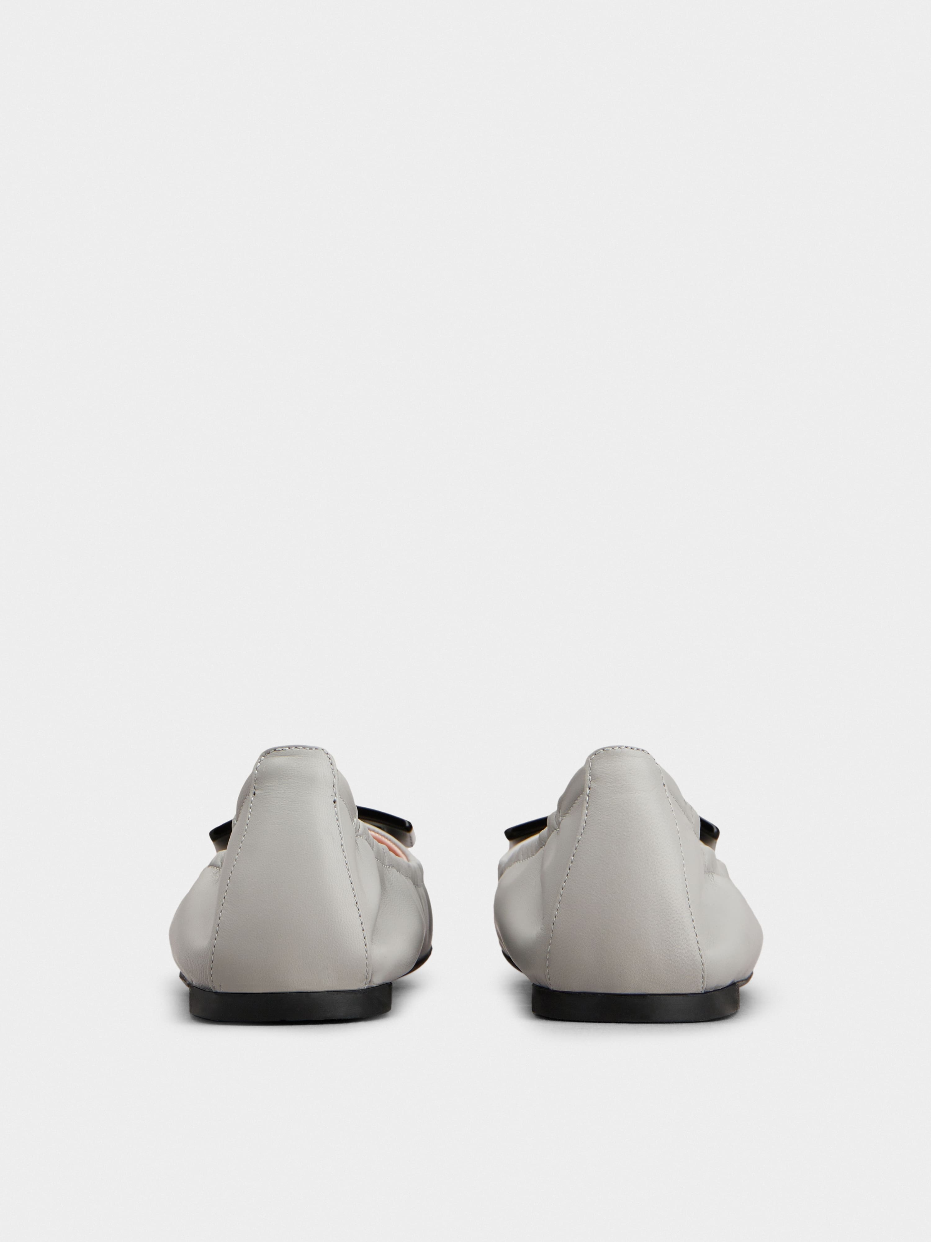 Viv' Pockette Lacquered Buckle Ballerinas in Nappa Leather - 5