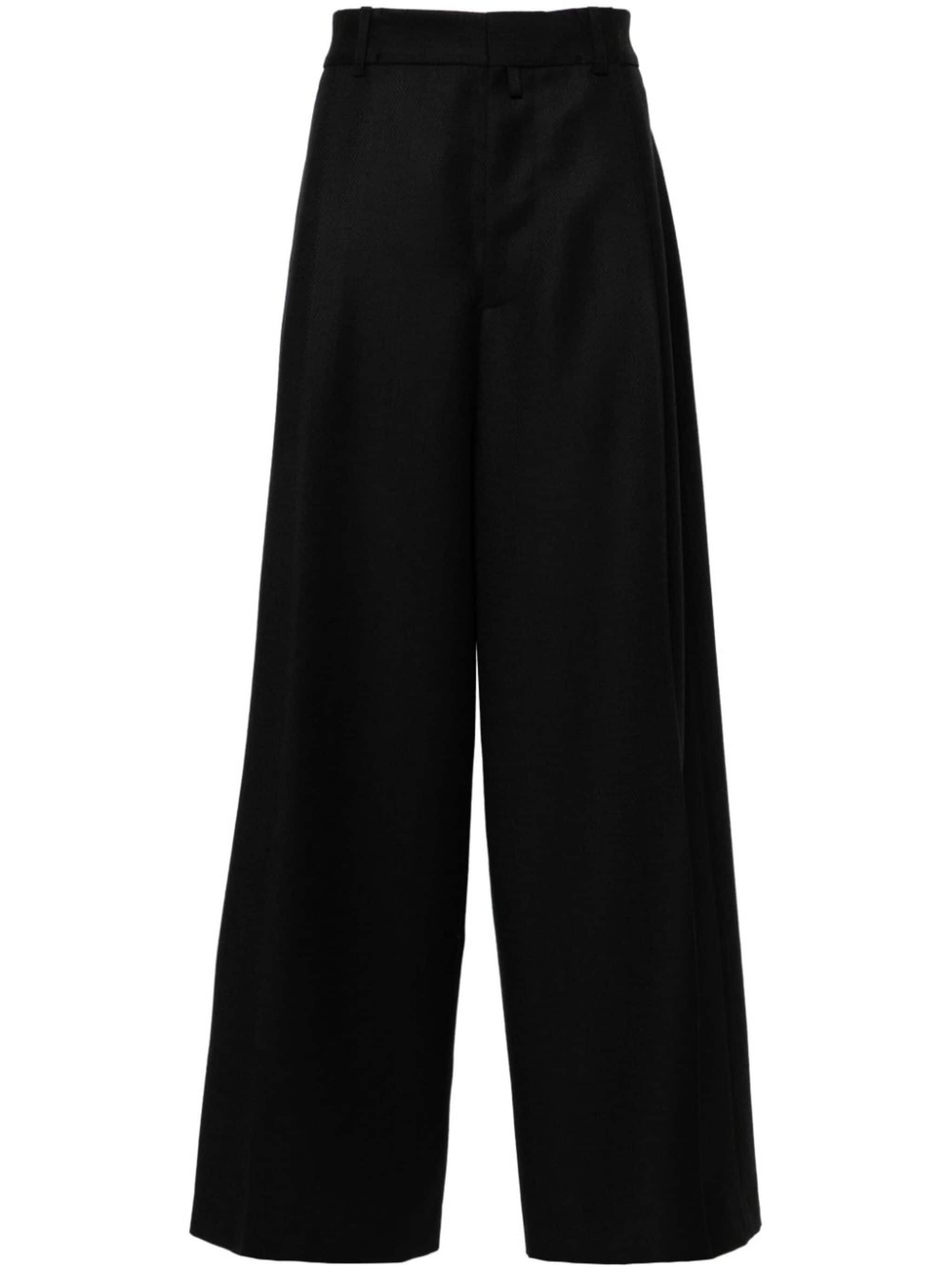 pleat-detail trousers - 1