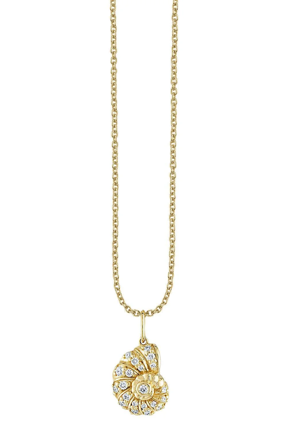 Diamond Nautilus Shell Necklace - 1
